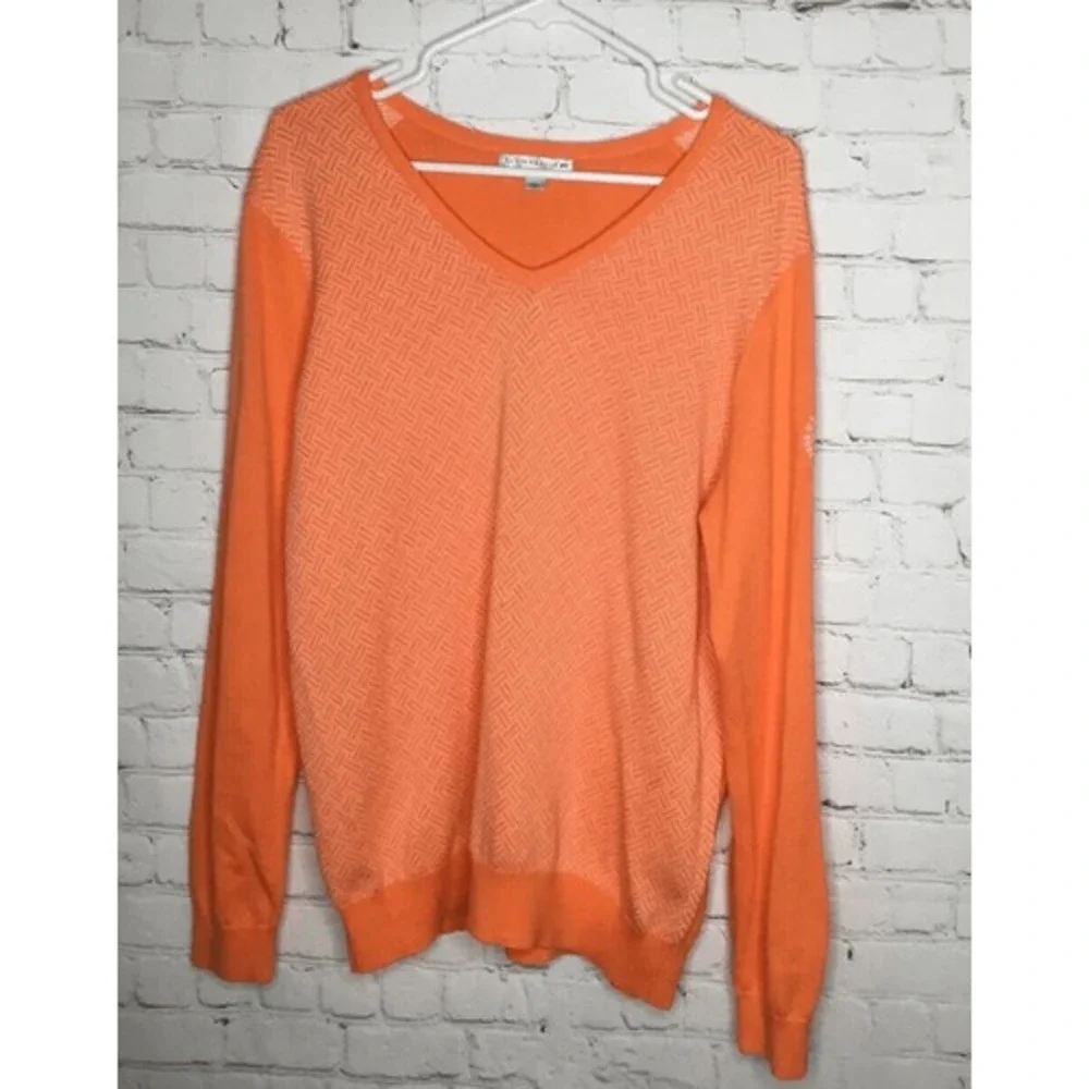 Cutter & Buck Mens Orange V-Neck Sweater 2008 US Womens Open‎ Interlachen Golf